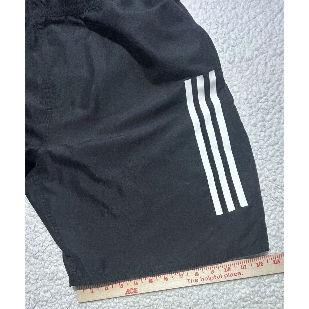 Adidas Mens Black Swim Trunks Shorts Mesh Liner Size XL Three Stripes Vietnam